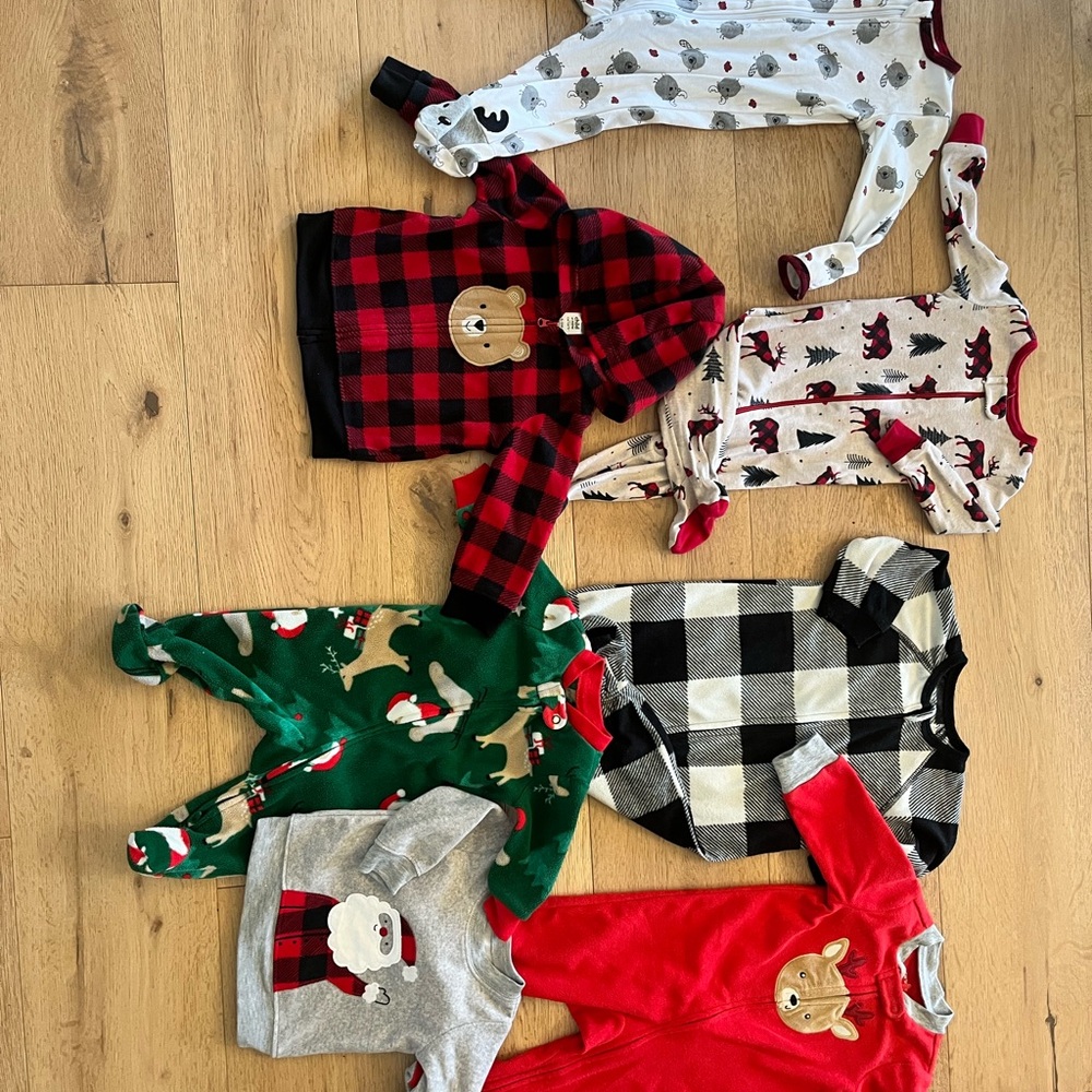 Holiday Baby Onesies and Hoodies Set